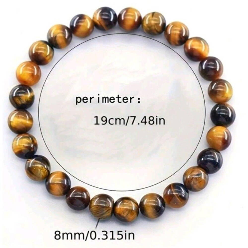 Tiger Eye (Stone)-(Lucky)-(Money)-(Wealth)-(Yoga)-(Bracelet)-(Size Pictured)-$25 - Picture 2 of 5